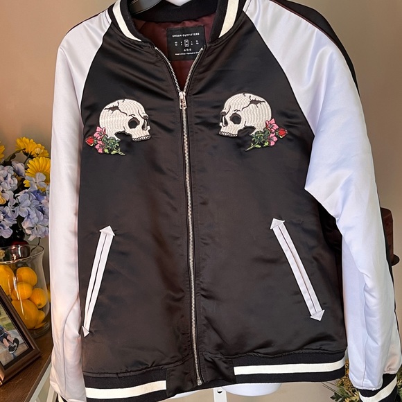 Urban Outfitters Jackets & Blazers - URBAN OUTFITTERS skull bomber jacket